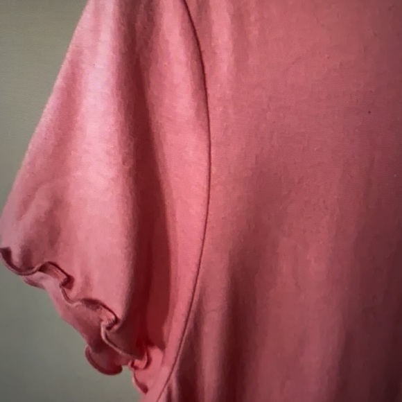 NWT Levi’s Pink Flowered Ruffle Sleeve Top size Large - Picture 7 of 8